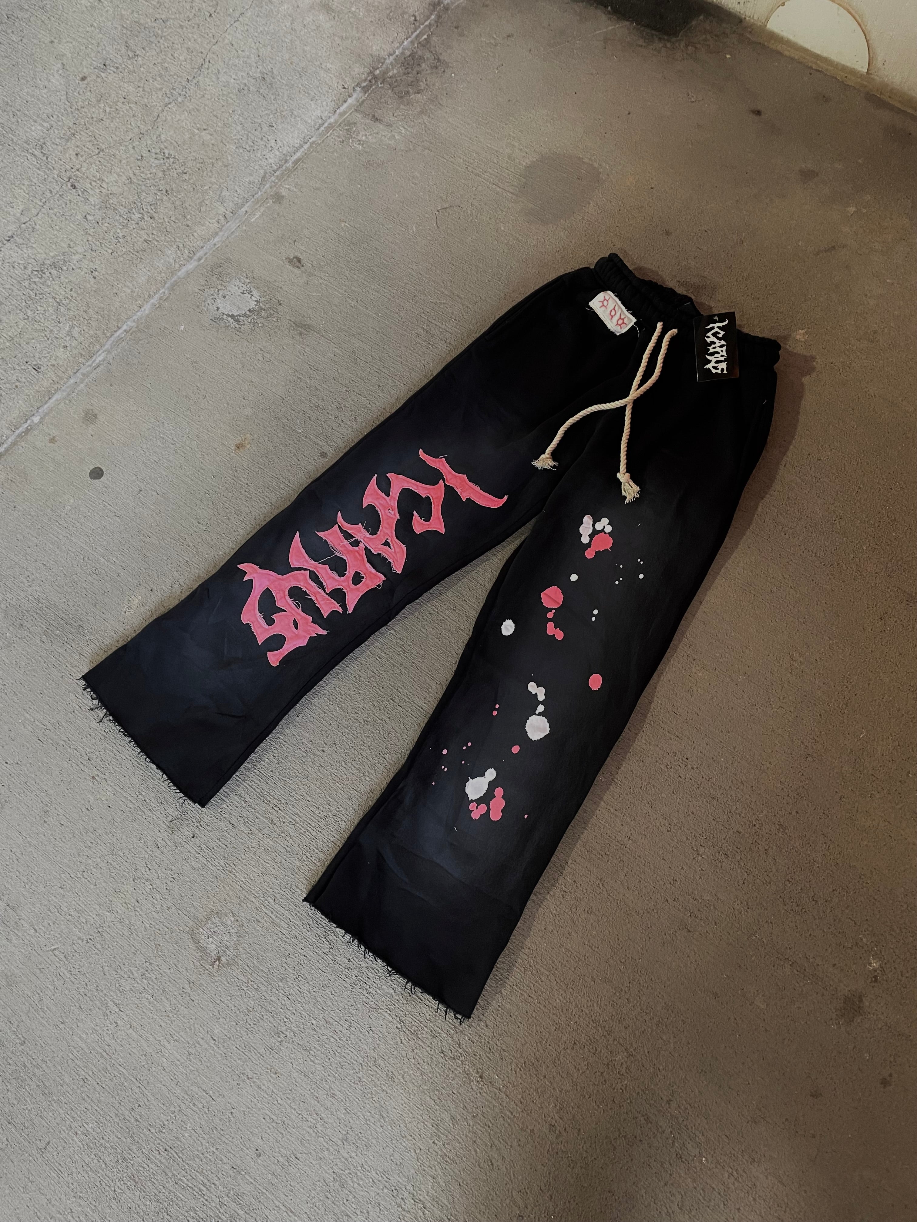 Black & Pink Baggy Sweats