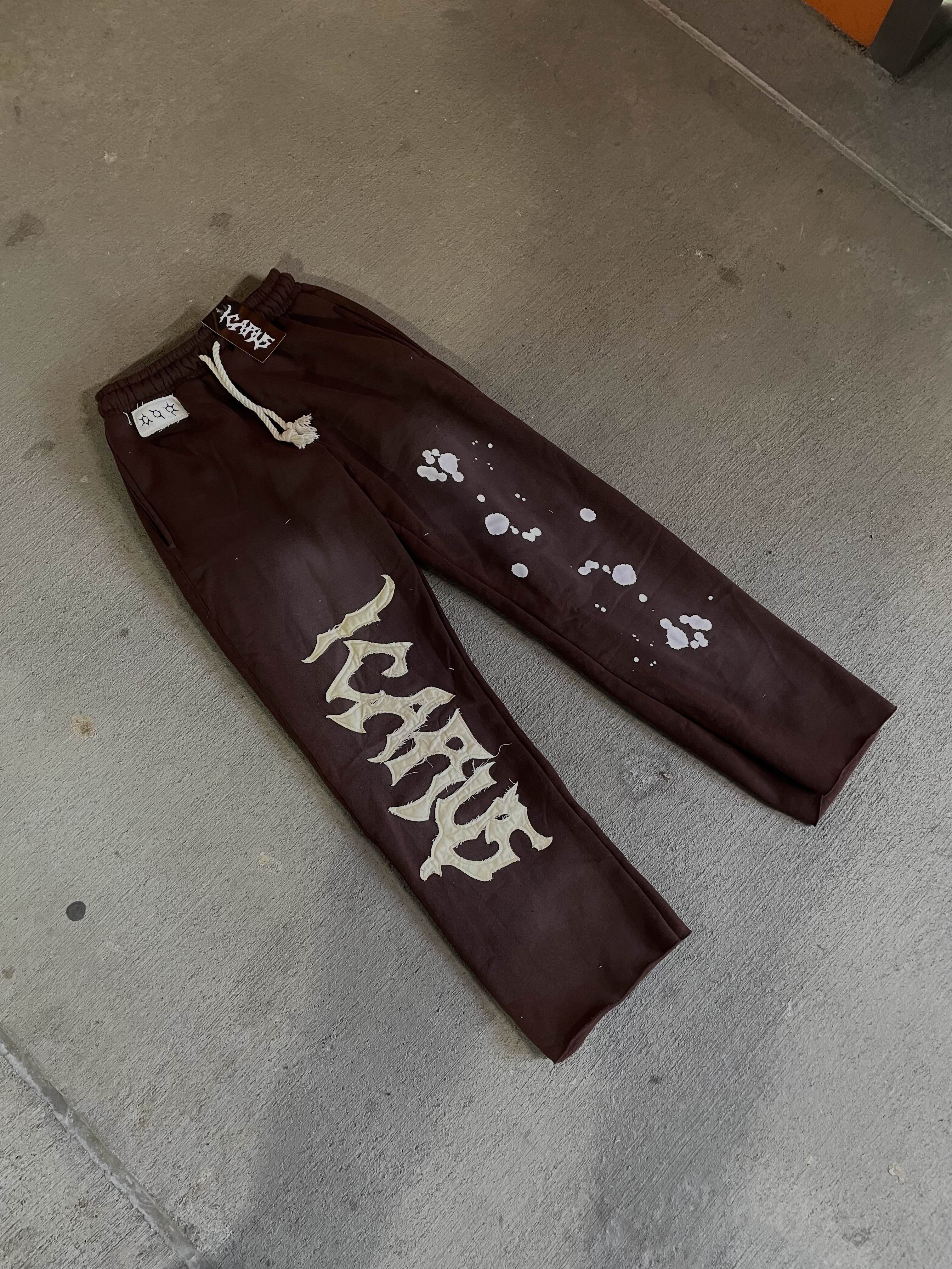 Brown & Cream Baggy Sweats