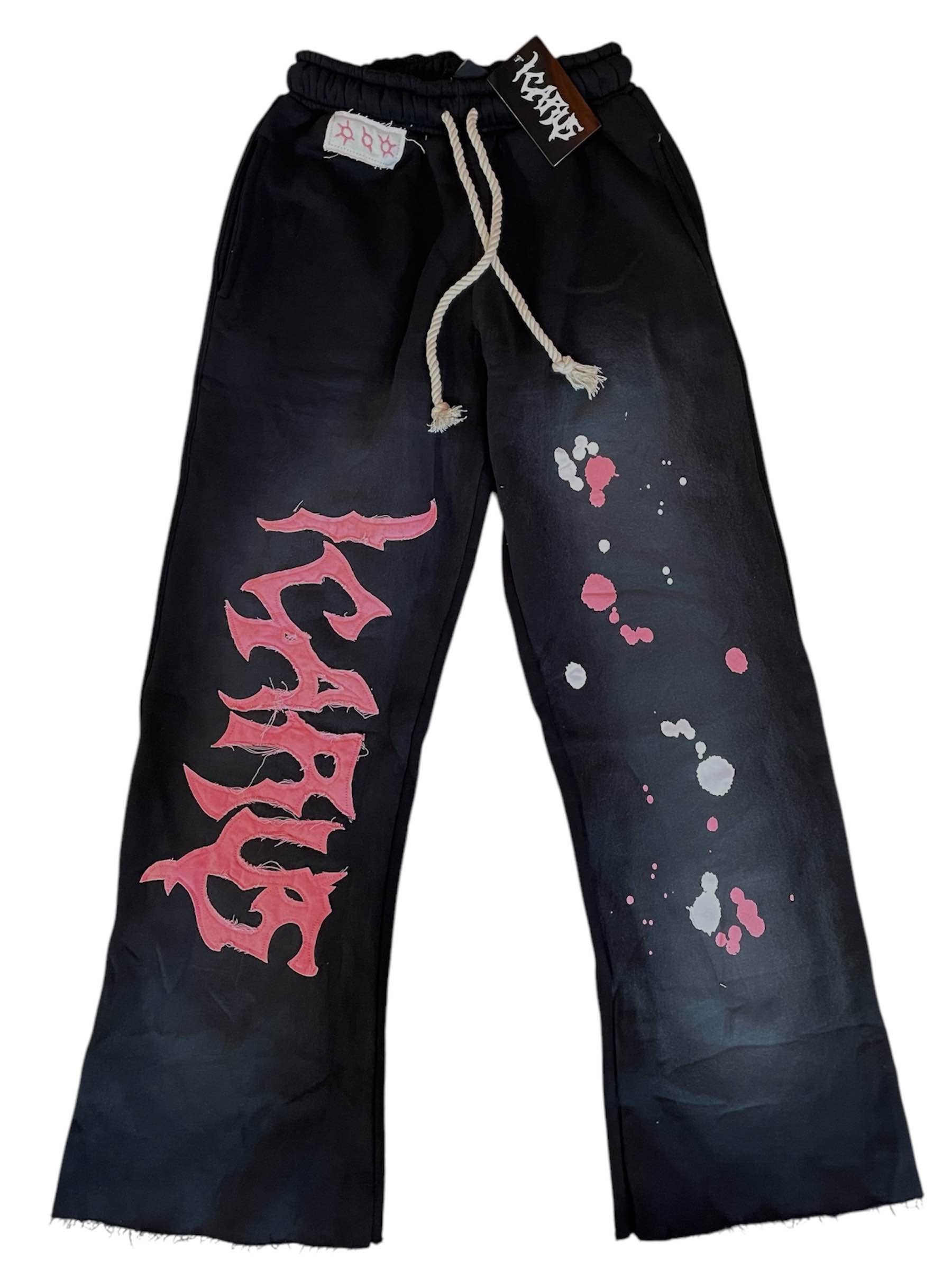 Black & Pink Baggy Sweats